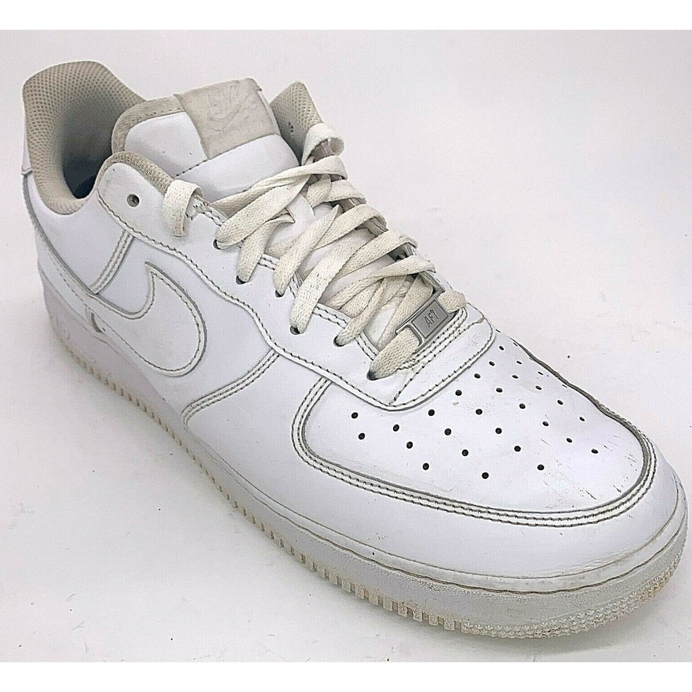 Nike Mens Air Force 1 AF1 315122-111 White on White Athletic Sneaker Size US 13
